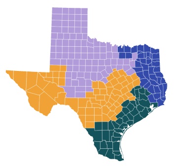 Texas Federal Courts District Map